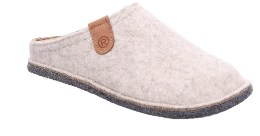 Pantofole Donna Rohde Odda In Pelle Con Zeppa 3cm, Fodera In Pelliccia D'Agnello, Larghezza F