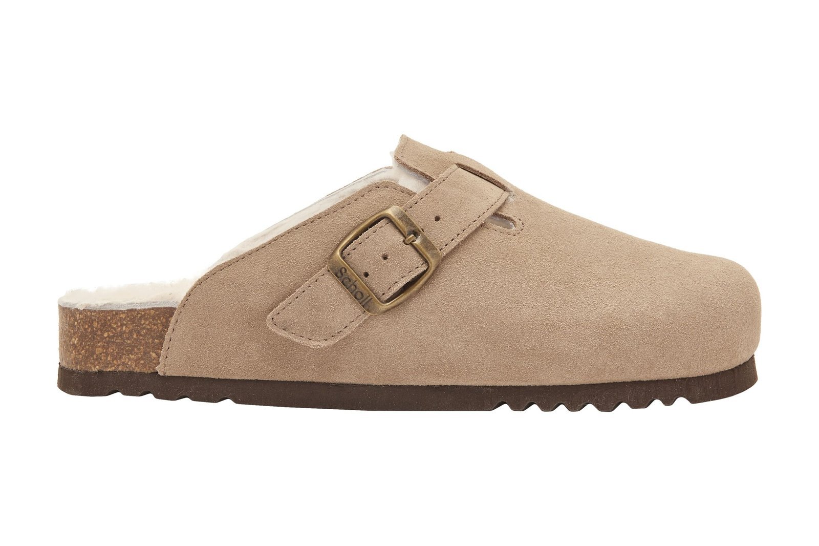 SCHOLL fae suede fur DARK BEIGE