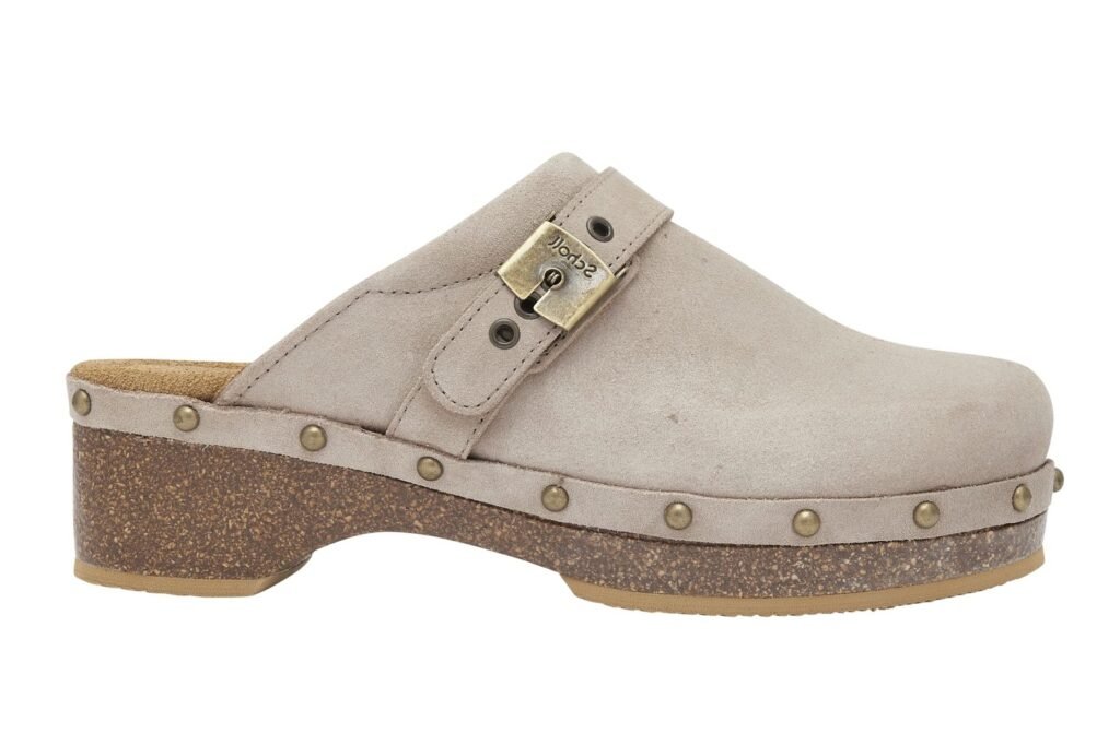 SCHOLL pescura clog 50 cork DARK BEIGE