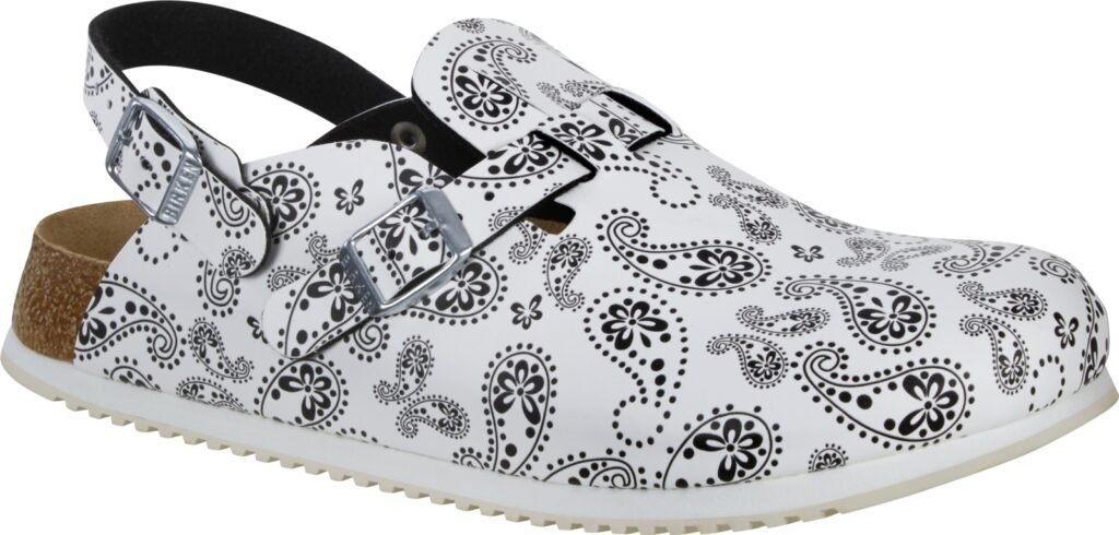 BIRKENSTOCK Kay Paisley BLACK WHITE Supergrip Smal