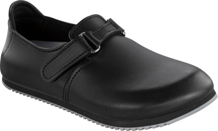 BIRKENSTOCK Linz Supergrip BLACK Leder Smal