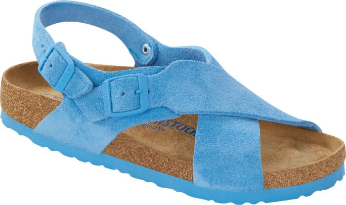 BIRKENSTOCK Tulum SKY BLUE Suede Leder Soft Breed