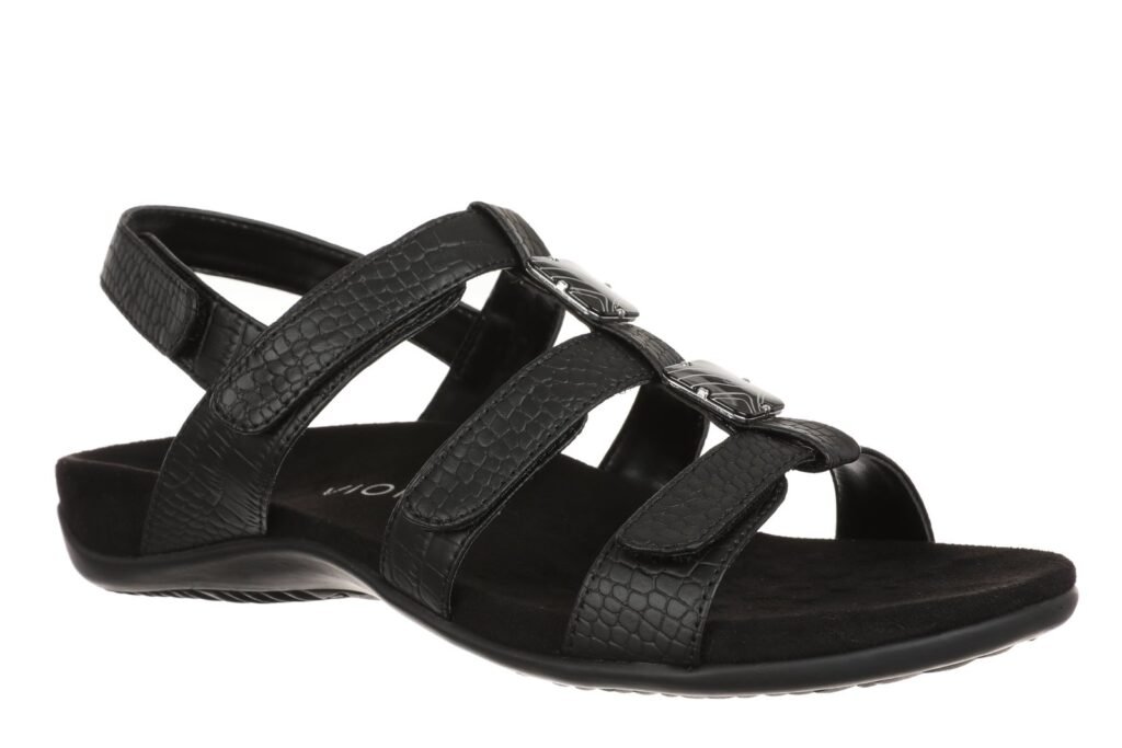 VIONIC amber BLACK CROCODILE
