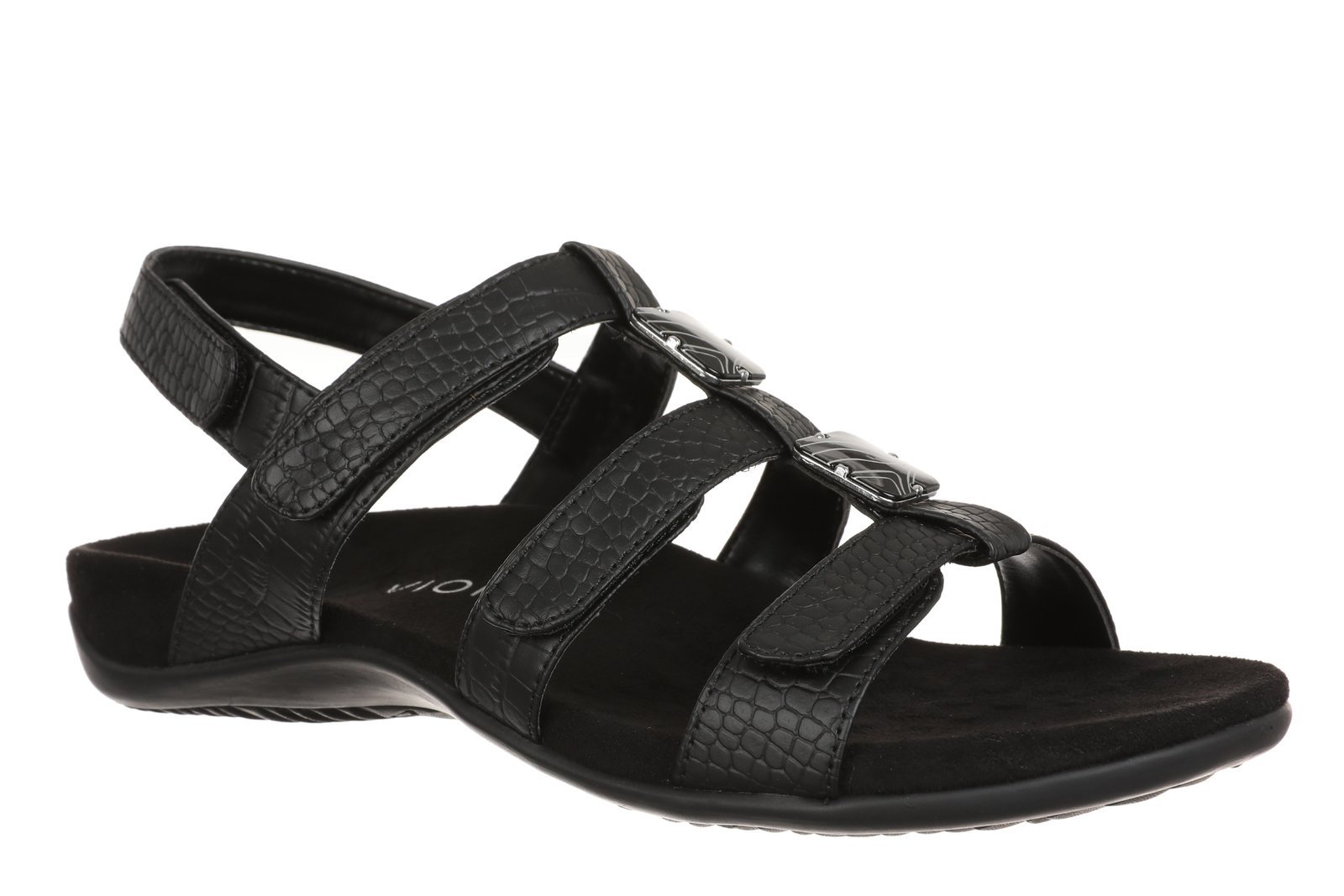 VIONIC amber BLACK CROCODILE